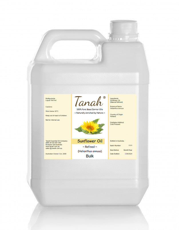 Basoil Sunflower (Refined) Oil (Helianthus annuus) 100% Pure Cold Pressed Bas ...